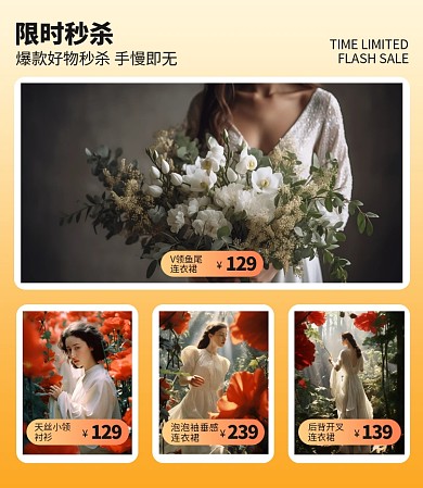好物限时秒杀促销电商拼图商品列表