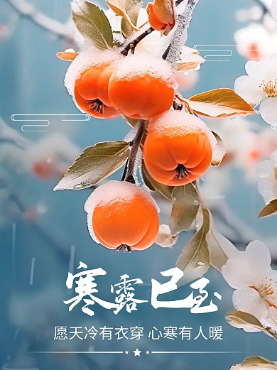 寒露已至愿天冷有衣穿心寒有人暖小红书封面