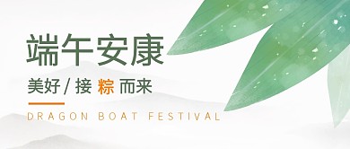 端午节安康祝福粽子公众号封面首图