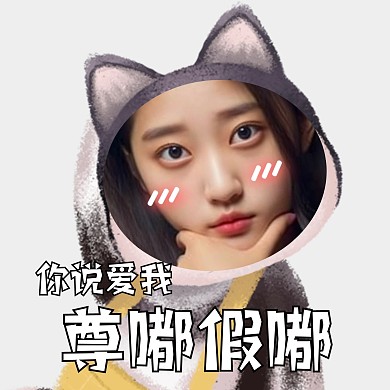 尊嘟假嘟趣味可爱换头效果模板