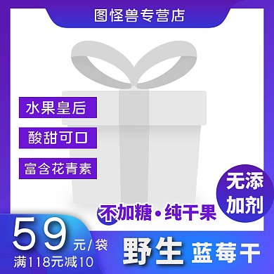 蓝莓果干淘宝主图直通车模板