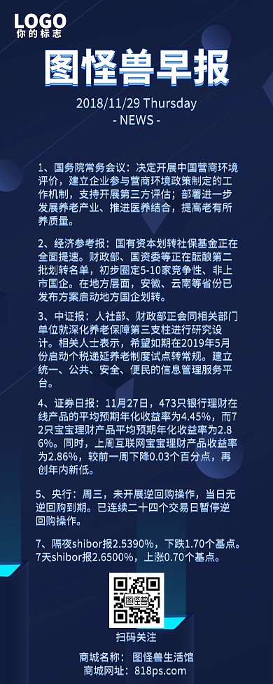 科技早报财经新闻热点快讯早报晨报头条新闻