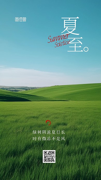 二十四节气夏至宣传摄影AIGC手机海报