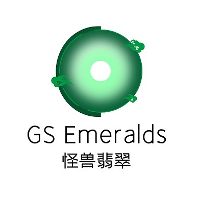 绿色复古怪兽翡翠门店LOGO