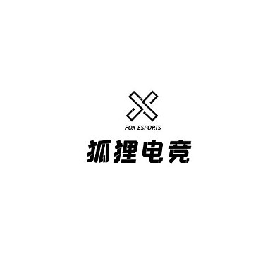黑白符号图形创意狐狸电竞类标志