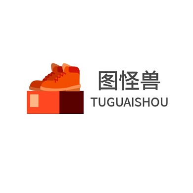 鞋子鞋盒卡通扁平logo设计