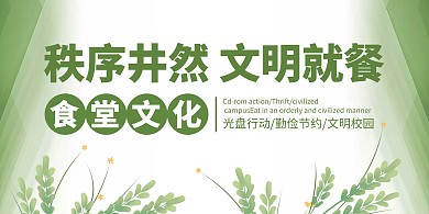 校园餐饮文化宣传展板