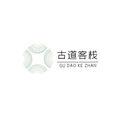圆形缺口绿色几何logo设计