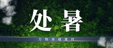 创意处暑传统节气品牌借势公众号封面首图