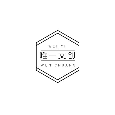 线条极简风文创logo设计