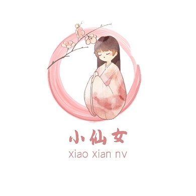 粉色圆形小仙女logo