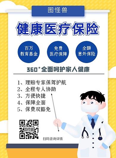 全家医疗保险健康宣传海报