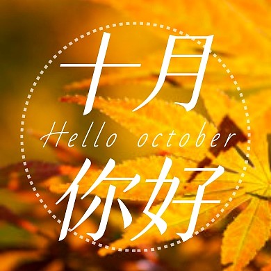摄影清新枫叶秋天十月你好九月再见次图