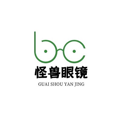 绿色眼镜店铺标志