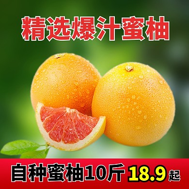 水果柚子蜜柚生鲜食品直通车主图