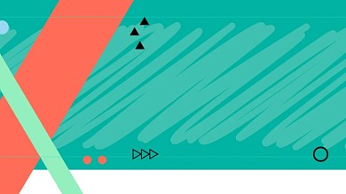 图怪兽原创元素创意几何风格主题海报背景