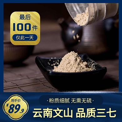 品质三七简约大气蓝色主图直通车