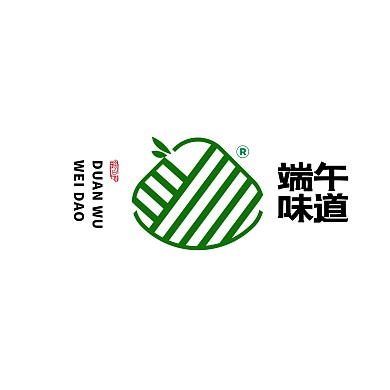 中国风餐饮美食粽子店品牌宣传LOGO