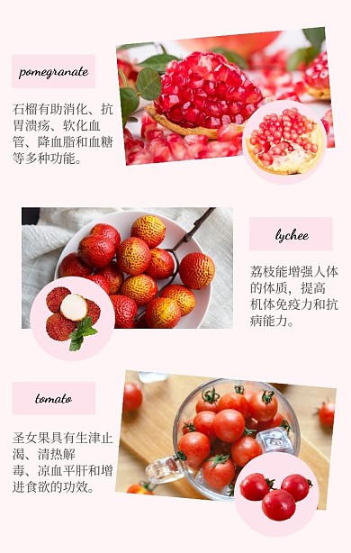 秋季水果简约竖版拼图