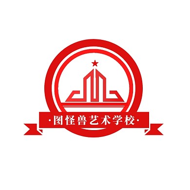 红色简约学校电商LOGO