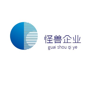 蓝色简约企业logo