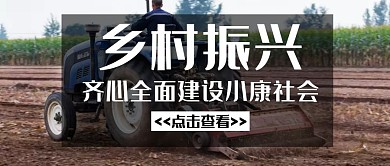 乡村振兴简约宣传公众号首图