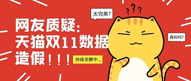 网友质疑双11数据造假公众号封面热点话题