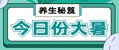 简约质感大暑养生公众号封面首图