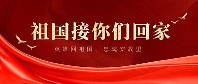 烈士遗骸回国公众号封面首图