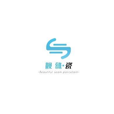 蓝色现代风格靓缝瓷logo
