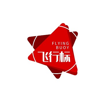 飞行标红色简约欧美几何logo设计