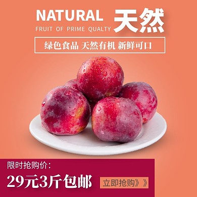 蜂蜜李淘宝水果主图直通车海报