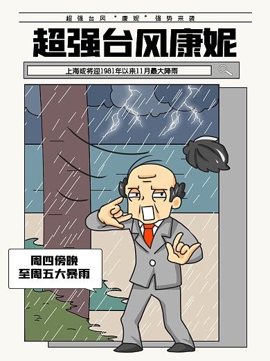 台风康妮超强台风小红书封面