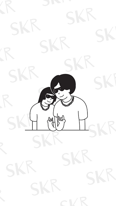 2020新年趣味网络热词skr手机壁纸