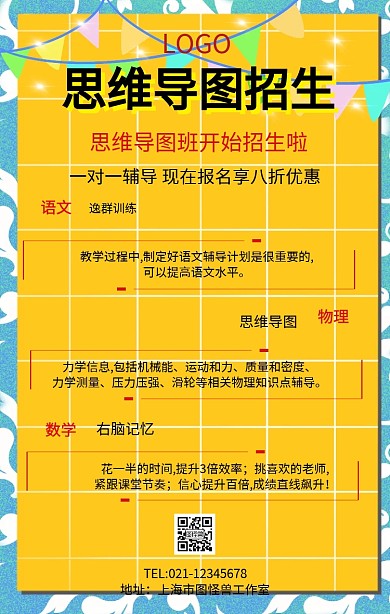 思维导图招生海报