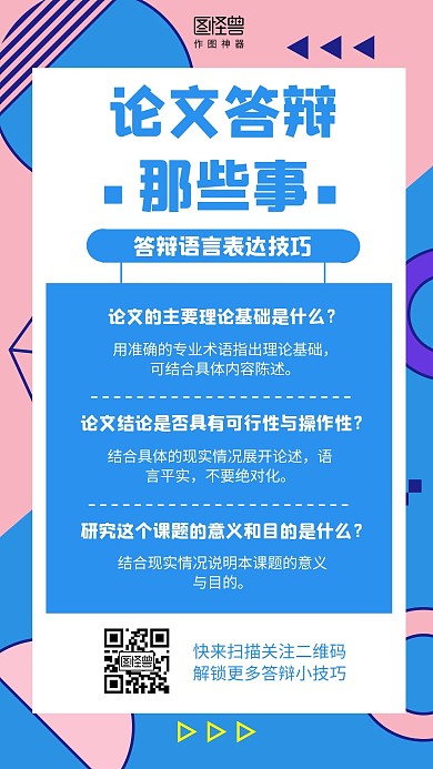 几何毕业论文答辩资料分享教育培训海报