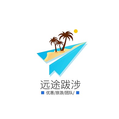 远途跋涉旅游电商Logo设计