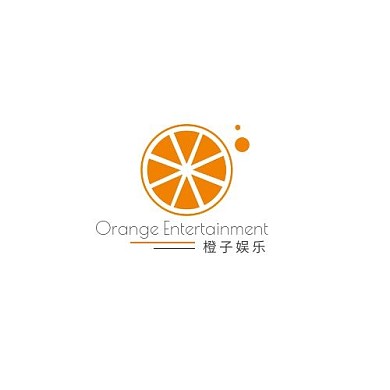橙子橘色现代橙子娱乐logo设计