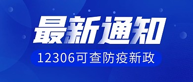 12306可查防疫简约蓝色微信公众号首图
