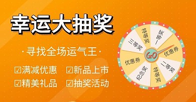 幸运大抽奖满减礼品优惠活动海报