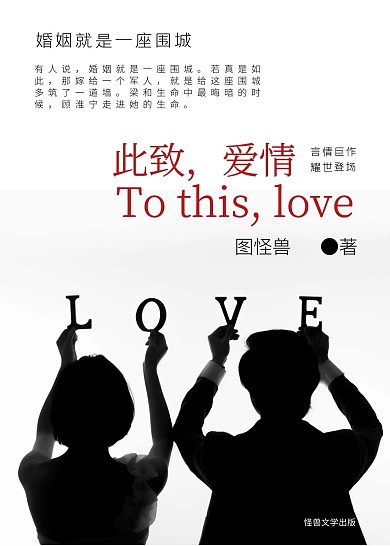 此致爱情简约言情白色书籍封面