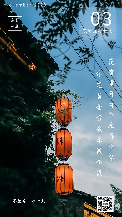 每日一签晚安花朵简约大气摄影