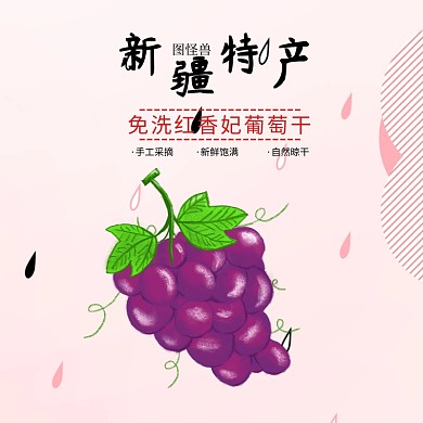 新疆特产葡萄干淘宝主图直通车