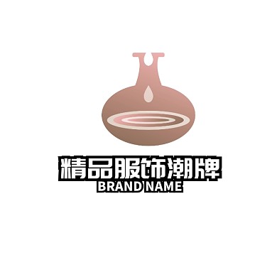 恐龙黑白服装服饰潮牌简约欧美logo设计
