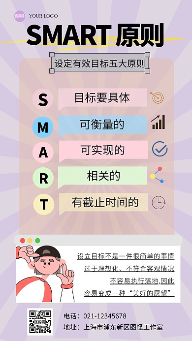 SMART原则手机海报科普用图