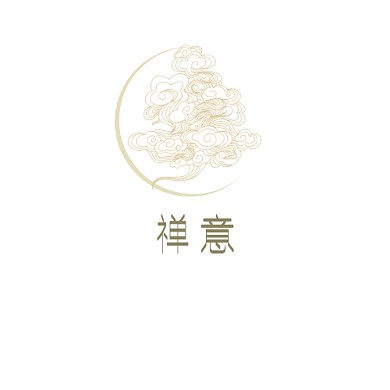 黄色淡雅禅意logo
