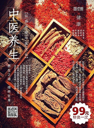 中医养身中药介绍系列宣传海报