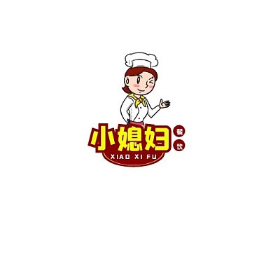 餐饮人物棕色黄色简约宣传logo