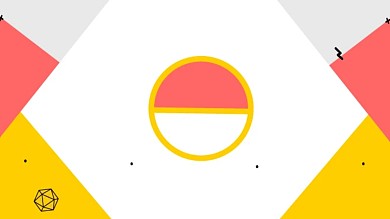 图怪兽原创元素简约几何风格主题海报背景