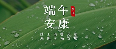 端午节祝福粽子节日公众号封面首图